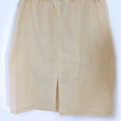 ペチコート　ダブルガーゼ　ゴムウエスト　52cm丈　ベージュ　インナースカート　アンダースカート 2枚目の画像