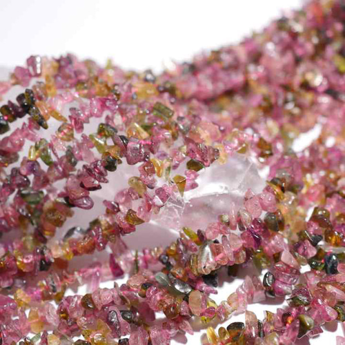 高品質【美品】【希少】天然石ピンクトルマリン約10.4mm 穴あき ピンクトルマリン 天然石 さざれ 約10cm分 無染色 天然石