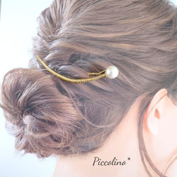 ☆ひと粒パール☆ヘアクリップ☆きれいめ☆select accessory 7枚目の画像