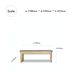 [送料無料] 無垢 ダイニングベンチ 長椅子 腰掛け [受注製作] 16-41f 11枚目の画像