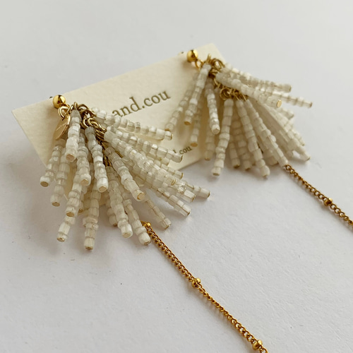 フランス製ヴィンテージビーズの 2wayピアス/イヤリング アレルギー  