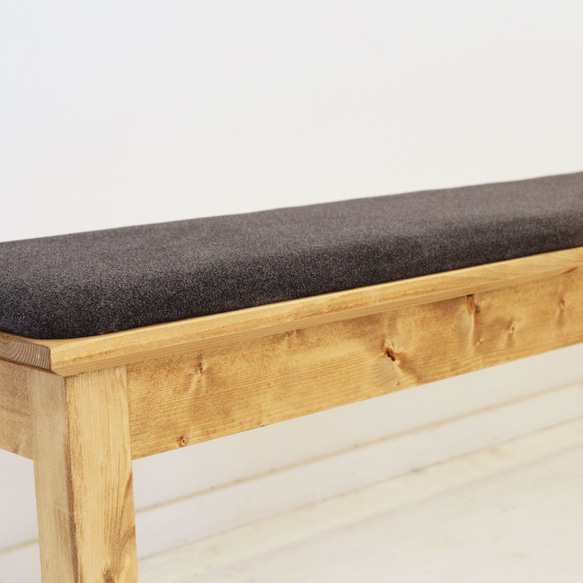 [送料無料] 無垢 ダイニングベンチ 長椅子 腰掛け [受注製作] 16-43f ：無料