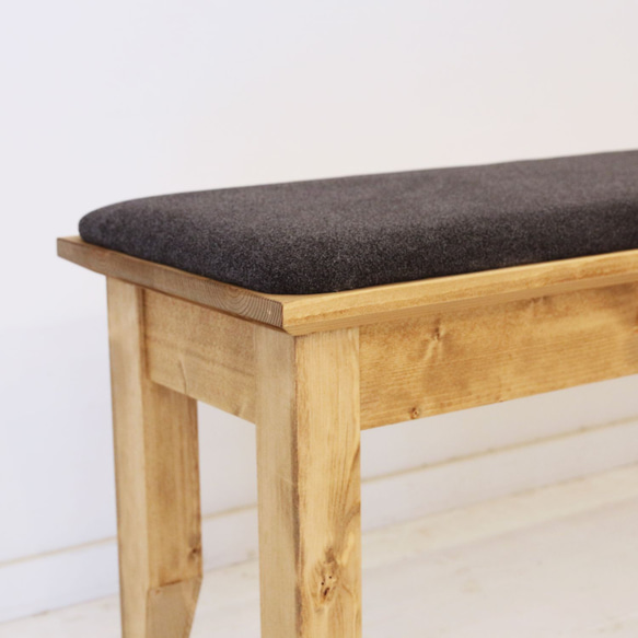 [送料無料] 無垢 ダイニングベンチ 長椅子 腰掛け [受注製作] 16-43f ：無料