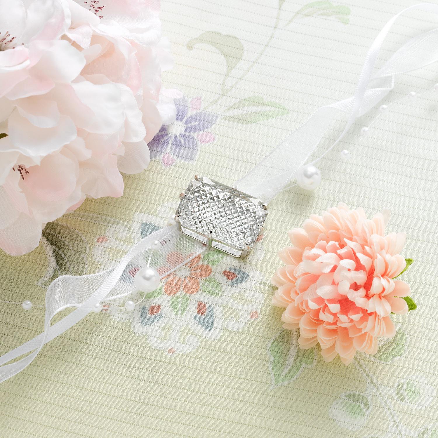 KILIKO　JEWELRY（東京切子）帯留め　魚子　クリアー 66,550円