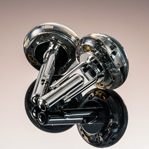 カフスボタン シルバー 機械式時計 ムーブメント カフリンクス