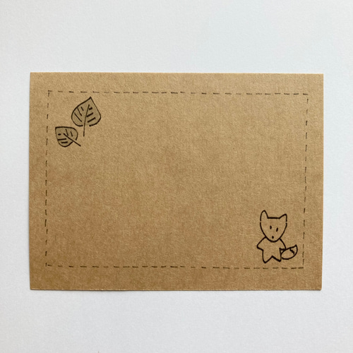 ひとことメッセージカード 《 森のどうぶつ 》 メッセージカード Kumai