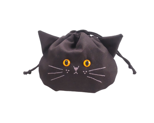 Cats ❁ハンドメイドになります❁ w＋巾着 アップリケポーチ