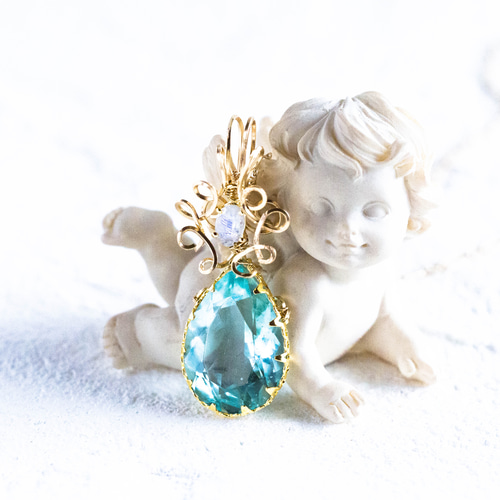 訳あり特価》希少アンダラクリスタル宝石☆アクアブルー/ブリリアント