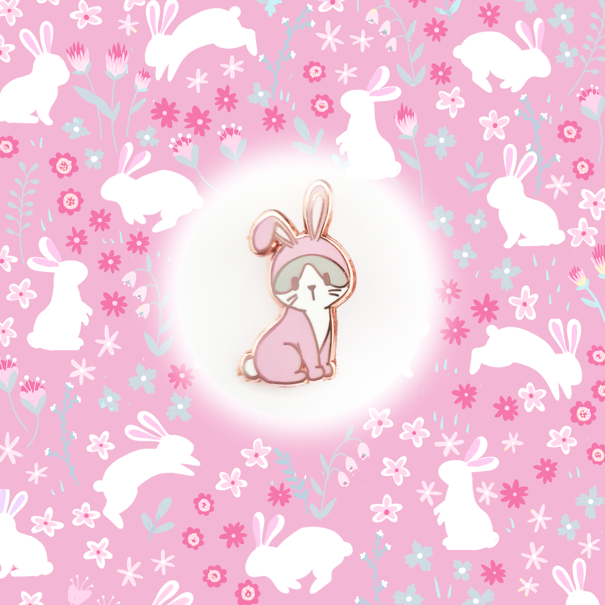 かわいいネコの干支着ぐるみピンバッチシリーズ「４点セット」