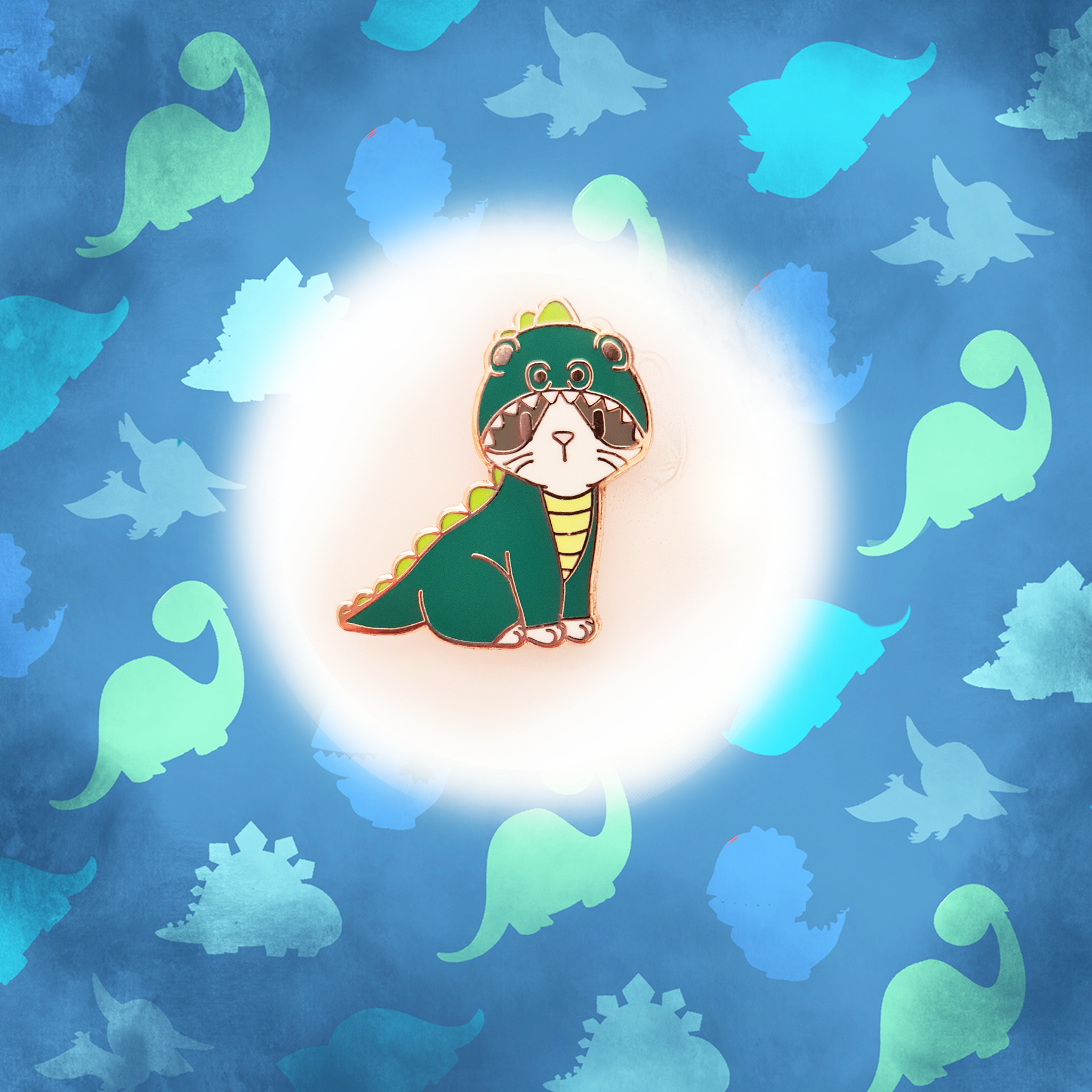 かわいいネコの干支着ぐるみピンバッチシリーズ「４点セット」