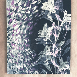 【手染め・型染め】Panel Art - Lily - Flow_パネルアート－リリーフロウ 2枚目の画像