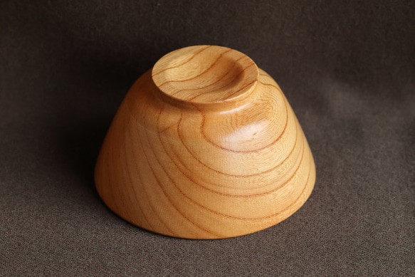 木製 ご飯茶碗（ケヤキ）no.24 3枚目の画像