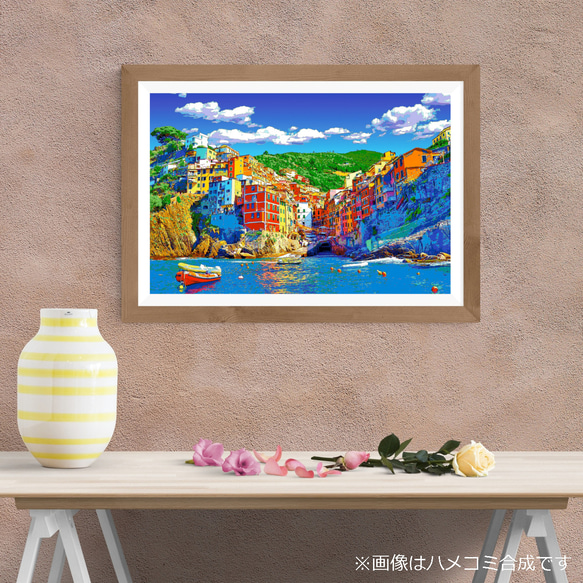 【アートポスター】イタリア マナローラの海岸（作品No.501） 3枚目の画像