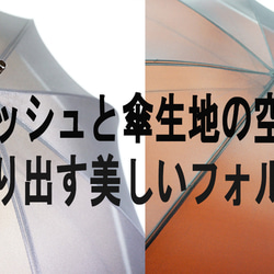 サイレントアンブレラ 高密度　降雨騒音低減　雨晴兼用　傘　日本製　職人手作り　丸安洋傘　ＳUKMA　ネイビ－ 13枚目の画像