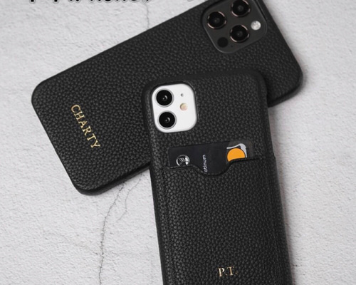 本革 ハンド付き☆イニシャルが入れられるレザーIPHONEケース 本革 ハンド付き イニシャルが入れられるレザーIPHONEケース | mmink