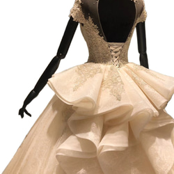 ハンドメイドベージュチュールボレロ ポンチョ トップス シンプル  