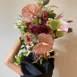 ウェディング　ブーケ　チューリップ　結婚式　アーティフィシャルフラワー　韓国風 楽天市場】ウェディングブーケ シンプル チューリップ 送料無料