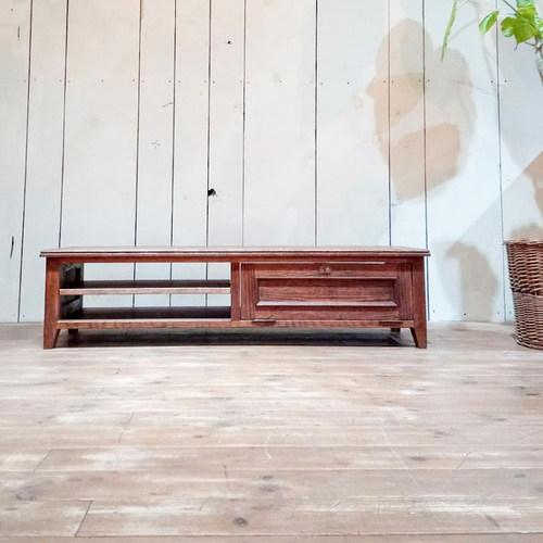 アンティーク調テレビボードW1200 テレビ台 ローボード ホワイトオーク