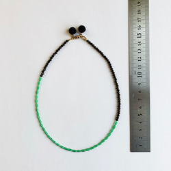 necklace: ジャパンヴィンテージビーズ&ブラックスピネル　アレルギー対応 10枚目の画像