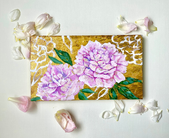 美術品-絵   花 芍薬の花の絵 絵画 むらいさき 通販 15938012｜Creema(クリーマ)