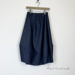 [予約販売] 柔らかデニムバルーンスカート 6枚目の画像