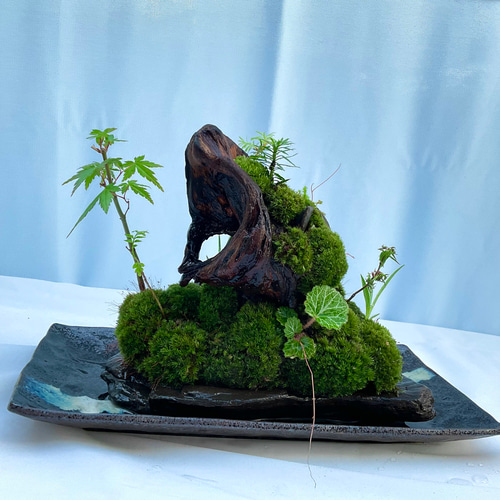 盆栽飾り 盆景 盆石 ミニ盆栽 盆栽道具 盆石道具 苔盆栽 添配色々 金属製