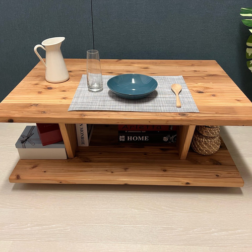 【送料無料】 ローテーブル 正方形 90cm 杉 ナチュラル 棚付き 楽天市場】Square90ローテーブル ちゃぶ台 センターテーブル 座