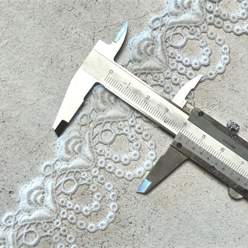 2m コットンケミカルレース ガーランド柄 日本製 lace-No,163 レース