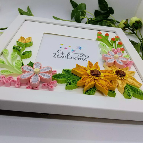 再販」ペーパークイリング・フォトフレーム・イエロー フォトフレーム