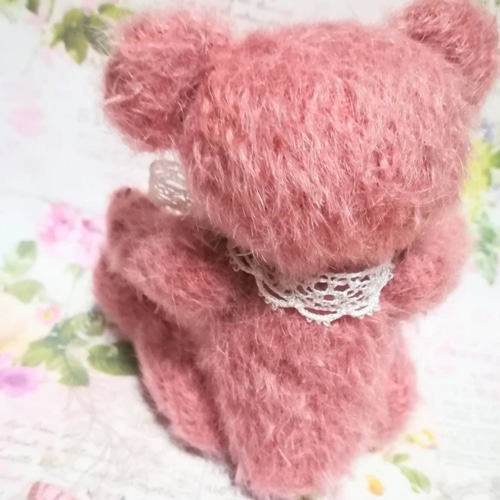 小さなローズモヘア テディベア 13cm ぬいぐるみ yukumao 通販