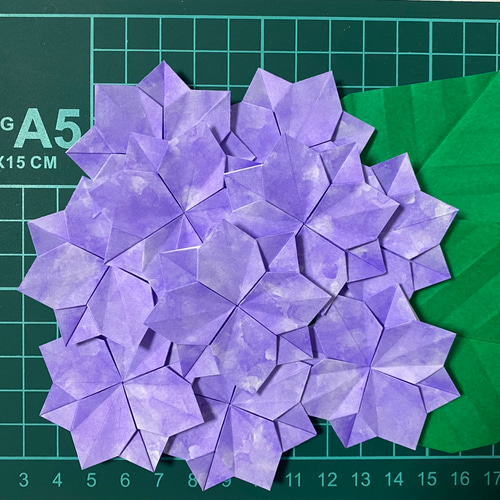 折り紙 ハンドメイド あじさい 5月 6月 梅雨 壁面飾り その他素材