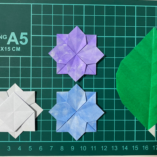 折り紙 ハンドメイド あじさい 5月 6月 梅雨 壁面飾り その他素材