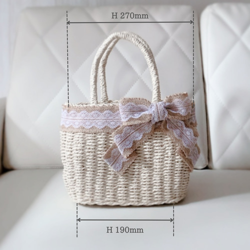 カゴバック かごバッグ 大人 上品 大人可愛い リボン 上品
