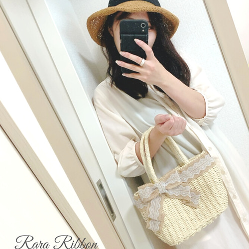 綺麗め リボン かごバッグ 3色 可愛い ハンドバッグ 韓国 上品 RE4112AW06330_1_l.jpg