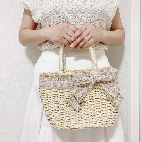 綺麗め リボン かごバッグ 3色 可愛い ハンドバッグ 韓国 上品 g41720932_n_n_001.jpg