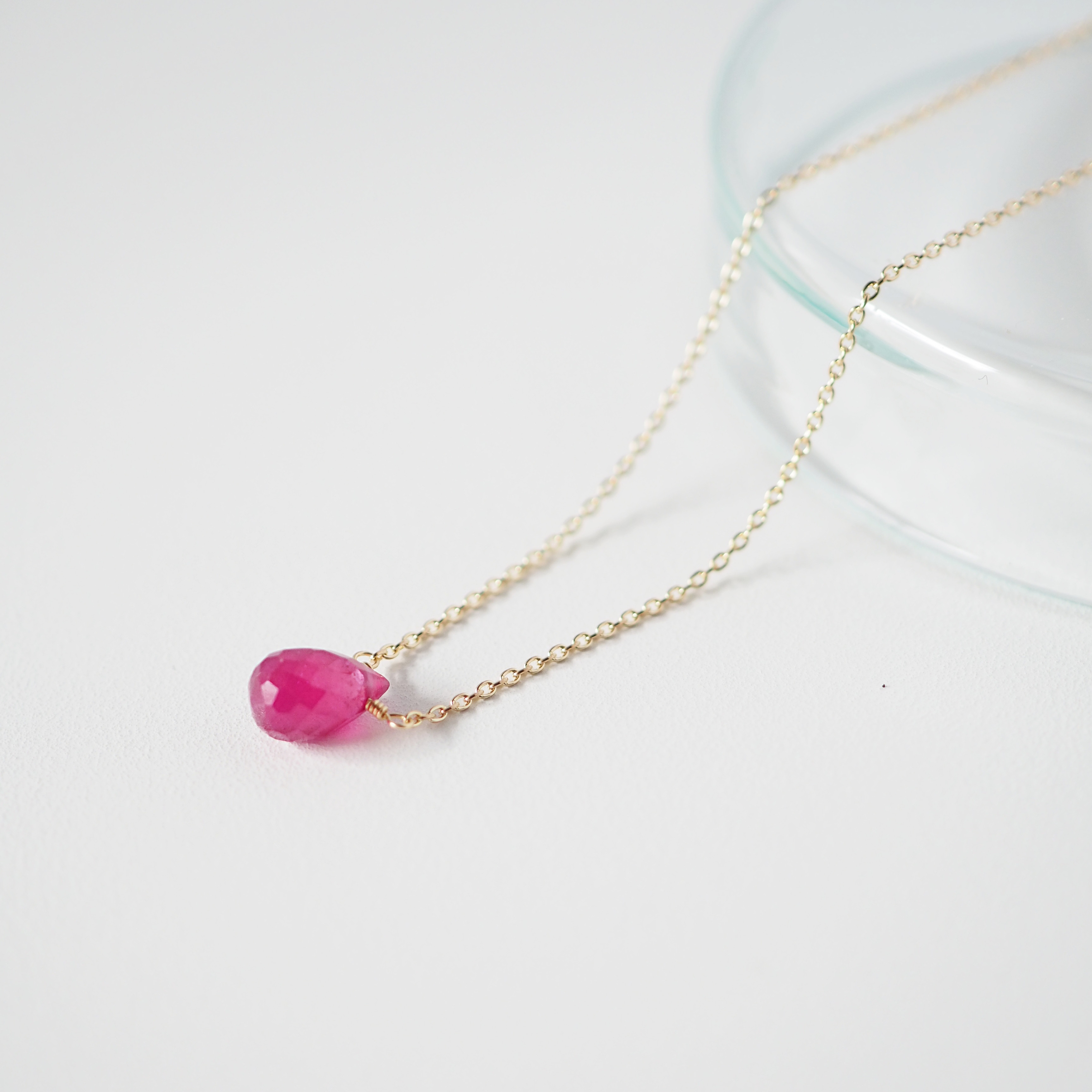 K10 / ルビーネックレス / 送料無料 / 7月の誕生石