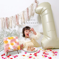 糸巻き風ガーランド(ナンバー×オレンジ系) ガーランド nikoniko