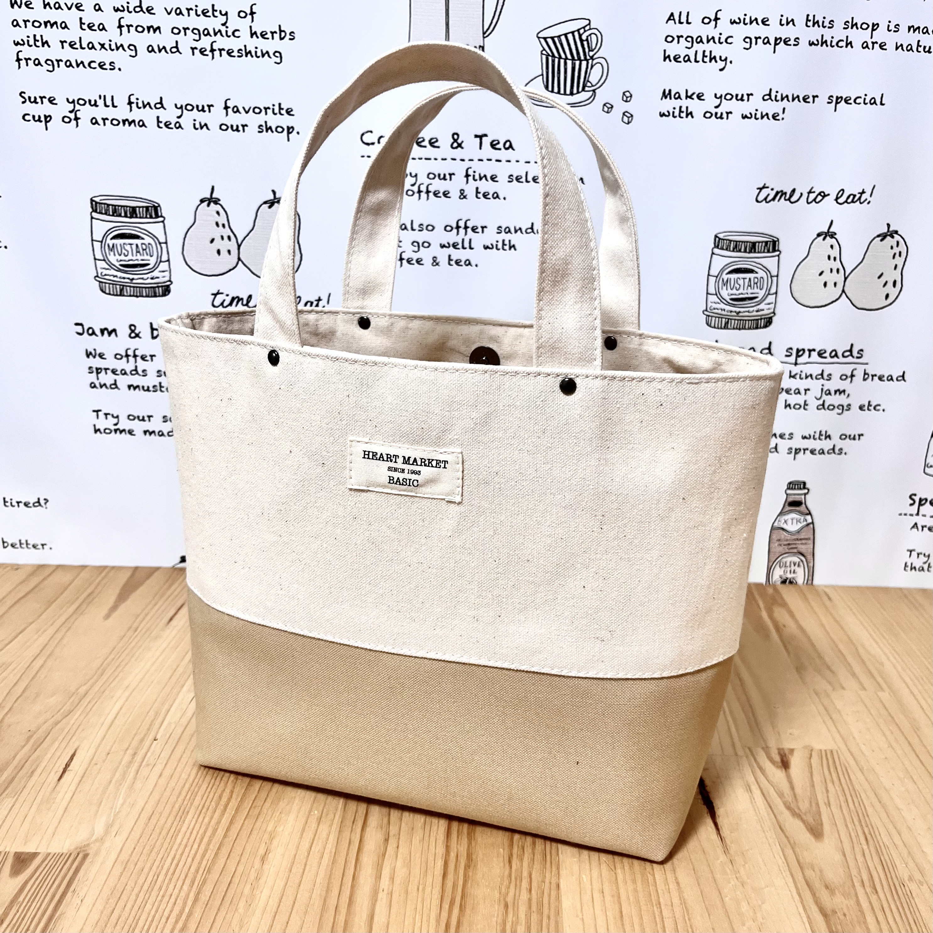 【t】帆布トートバッグM×2 order作品