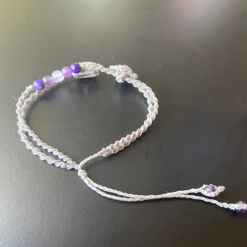 小粒アメジスト×レインボームーンストーン×チャロアイト×ラベンダー