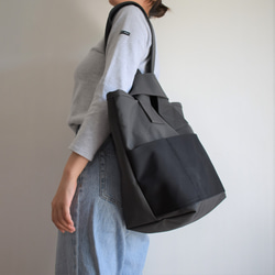 CLOUCHY SHOULDER BAG（チャコール/グレー×ブラック） 17枚目の画像