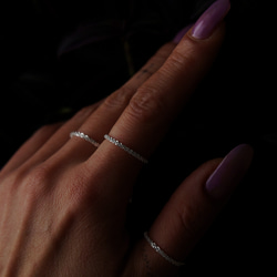 【Sterling Silver925】Sparkly Chain Adjustable Ring 15枚目の画像