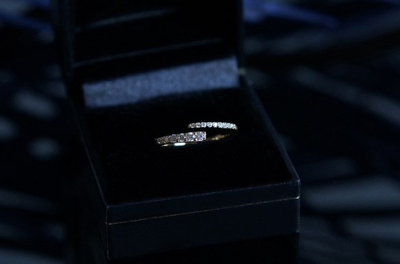 【Sterling Silver925】Elegant Double CZ Band Open Ring 8枚目の画像