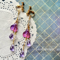 紫陽花（あじさい） イヤリング・ノンホールピアス の人気通販｜Creema 