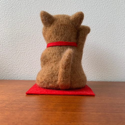 雑種犬 ミックス犬 招き犬 犬の置物 羊毛フェルト gunteneko
