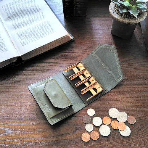 コインキャッチャー◇コンパクト財布◇アンティークゴールド◇カラーが