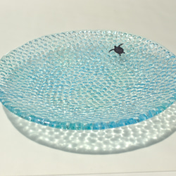 【ガラス】海の大皿〈ウミガメ〉 3枚目の画像
