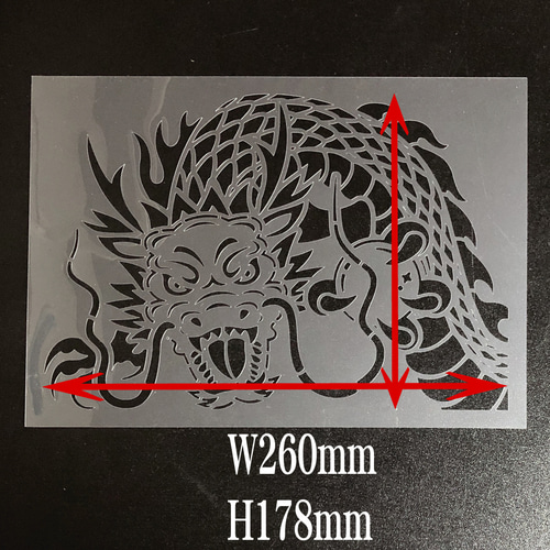 龍 ステンシルシート 型紙 図案 NO892 型紙 moji 通販 15940782