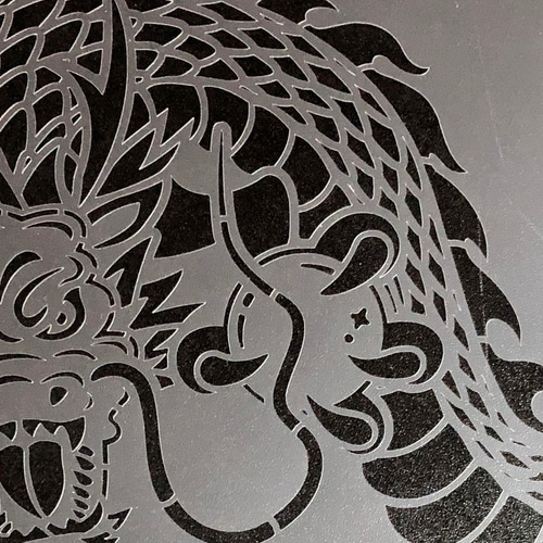 ステンシルシート　東のドラゴン様　サイズ確認用 ステンシルシート 東のドラゴン様 サイズ確認用