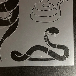 蛇②　ステンシルシート　型紙 図案　NO894 5枚目の画像