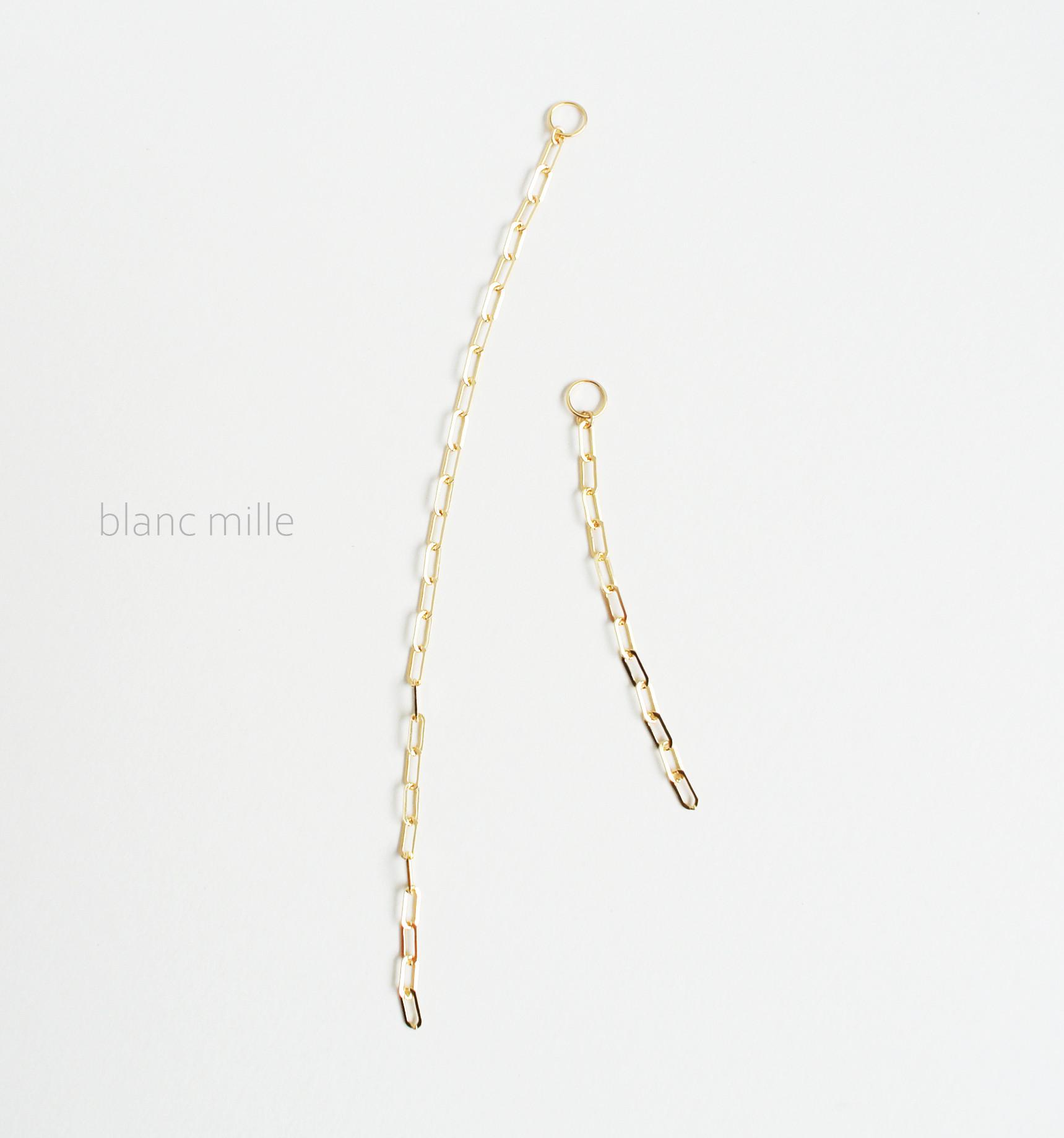 No.c-2.3-719○*K18チェーンチャーム○*18金無垢　ラリエットネックレスパーツ　長さオーダー 18K